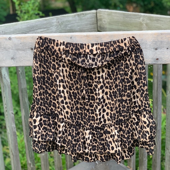 Boohoo Cheetah Ruffle Skirt - Picture 2 of 2